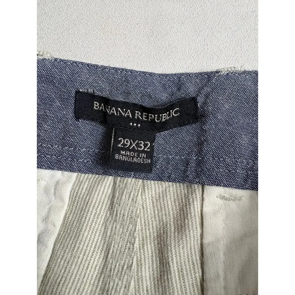 Banana Republic Men's Linen Stripe Neutral Pants Size 29X32 NWT